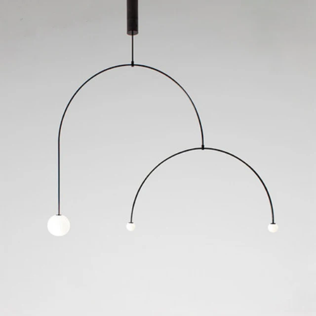 Nordic minimalist bedroom bedside modern style art  led pendant light and led pendant lamp