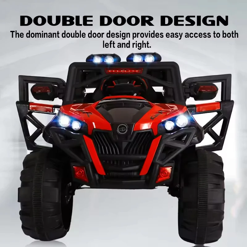 High quality 12V Big 4 Wheel simulation remote control toddler new model toy ride on car light music for children