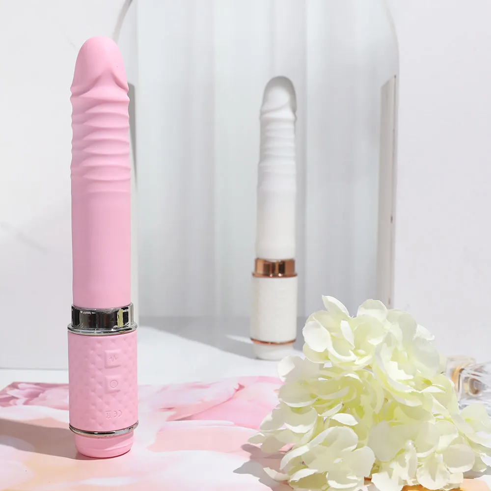 Wholesale Adult Products Heating Double Sided 10 Frequency Mode Sucking Telescopic Mini Vibrator For Women