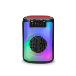 4 inch horn *2 10W 1500mAh LED RGB Light Atmosphere Music Stereo Bluetooth Wireless Portable BT Party Speaker