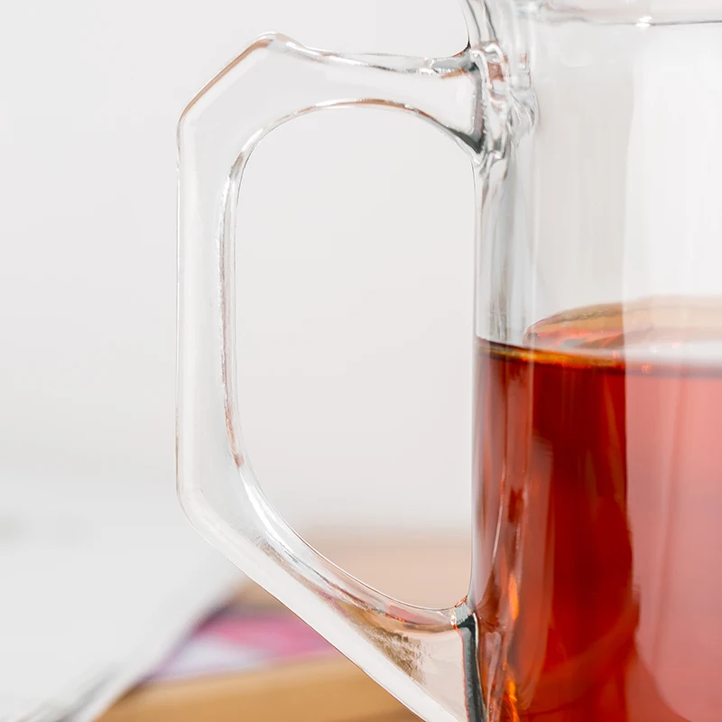 Eco Friendly Products 2024 Tea Mugs Glassware Water Glass Transparent Water Glass With Lid Handgrip