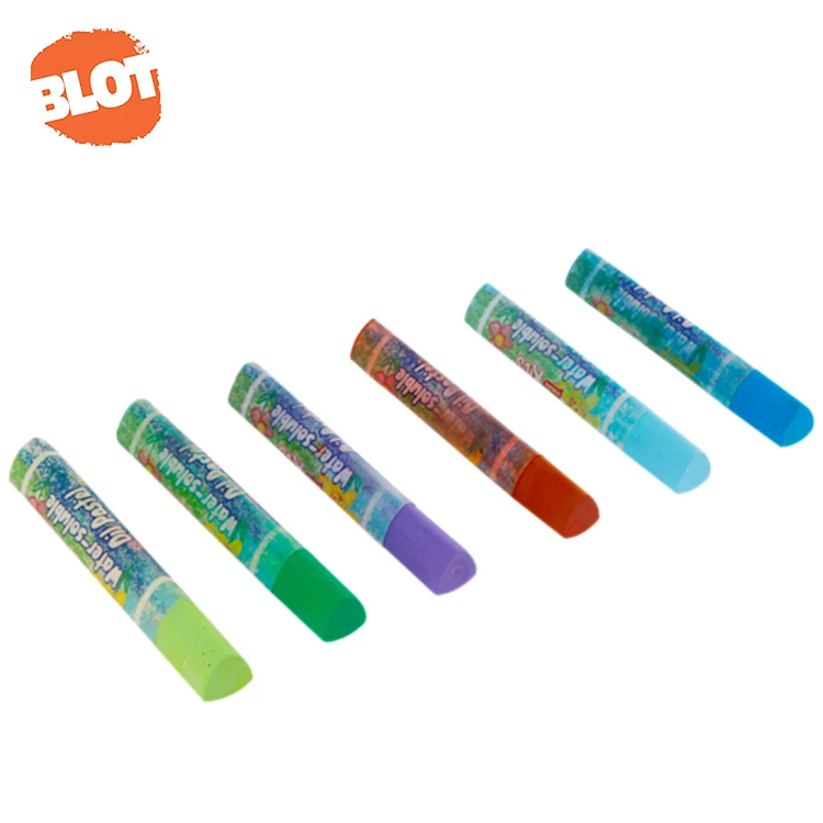 BLOT BROP80009 12pcs Non Toxic Water-soluble TriangularOil Painting StickPastel Crayon Case For Kids