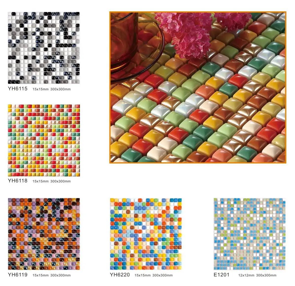 Wholesale porcelain ice crack mosaic tiles 300x300 glazed water blue ceramic mosaic swimming pool tiles