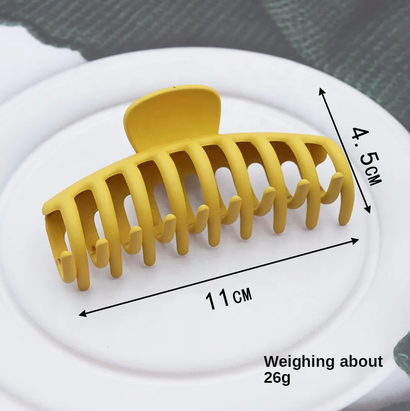 Amazon Hot sale 11cm large size Claw Hair Clips acrylic Non Slip grips matte plastic claw