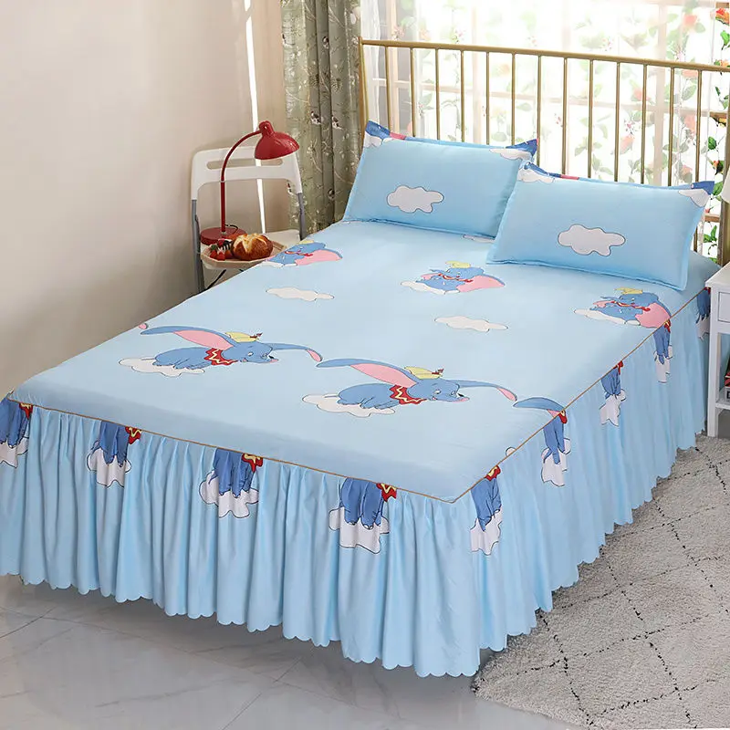 1.8*2m New Korean Version Of Bilateral Bed Skirt And Pillowcase Three-Piece Bedspread Factory Wholesale