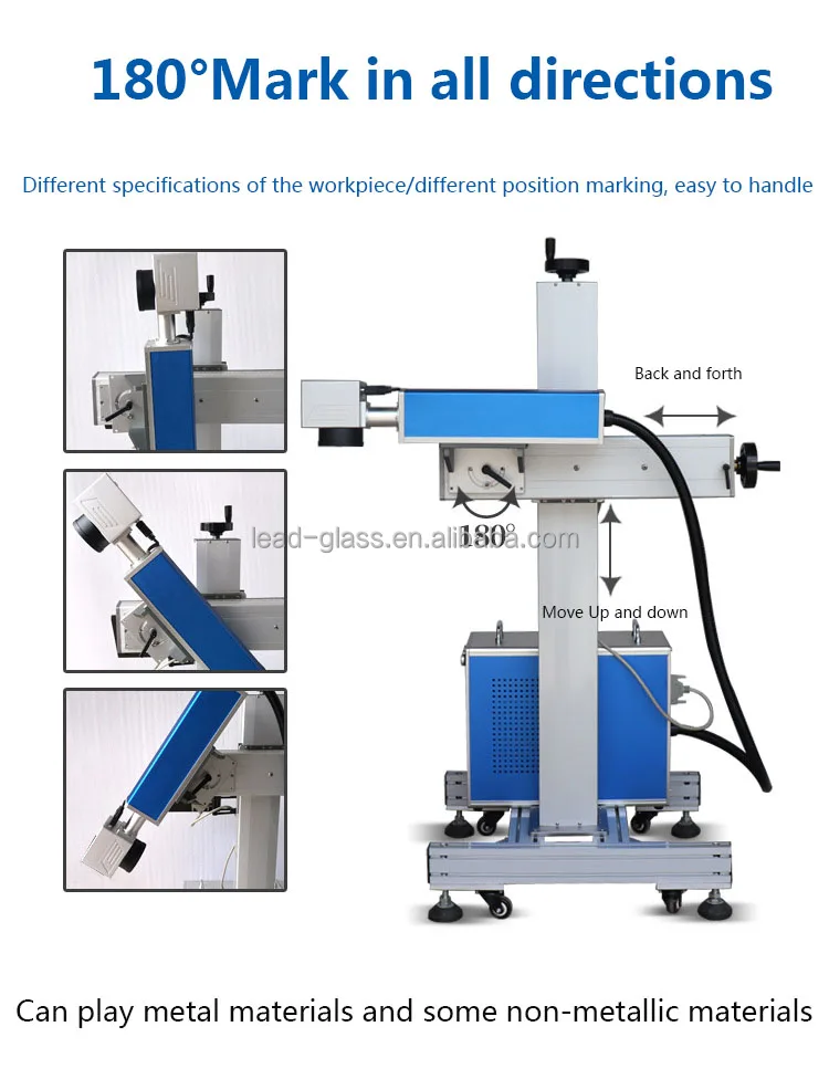 Max 30w fiber laser printer, laser marking machine, metal and plastic carving water laser printer