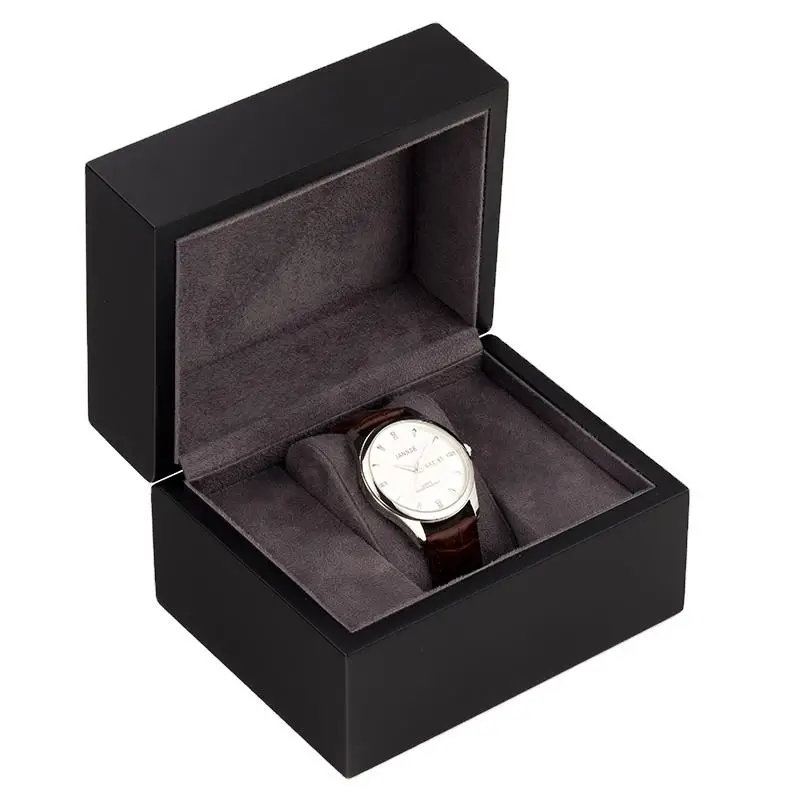 2023, новый стиль, оптовая продажа, Персонализированная Коробка для часов с логотипом, черная красная Роскошная упаковочная коробка для часов, роскошная деревянная Подарочная коробка для часов