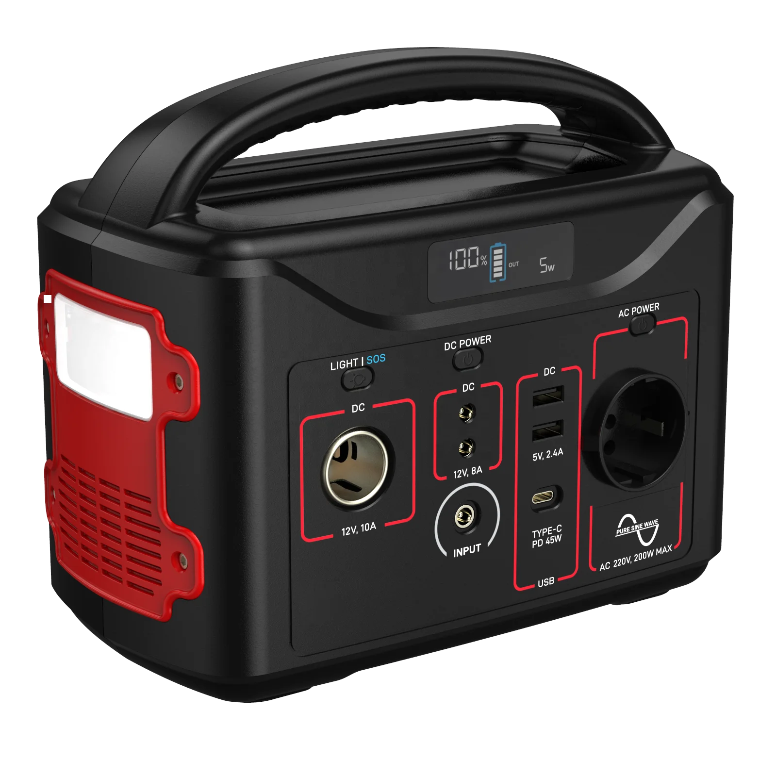 Outdoor Power Station 320wh Lifepo4 Cells Small Solar Energy Storage Portable Power Station for Camping Home Battery Backup