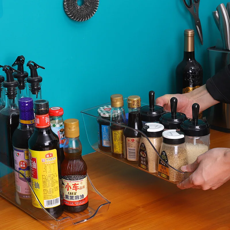 Upgrade Double-Layer Automatic Rolling Beverage Soda Can Storage Organizer Plastic Dispenser Bin For Refrigerator