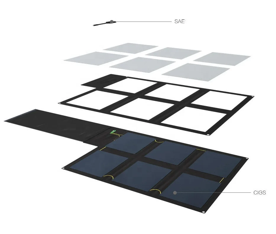 Cigs 20w 12v  full flexible solar panels Amorphous silicon thin film photovoltaic panels flexible solar power generation panels