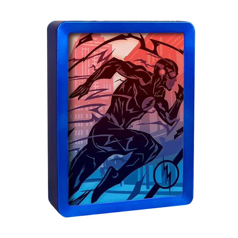 The Flash Movie Character Painting Colorful Led Night Light Papercut Light Box For Drop Shipping