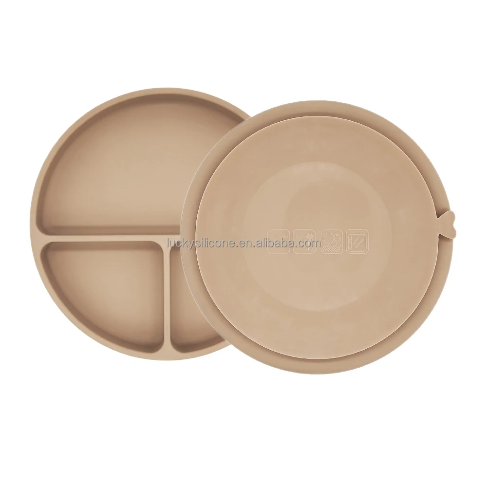 BPA Free Baby Products Suction Silicone Baby Plates Baby Feeding Set
