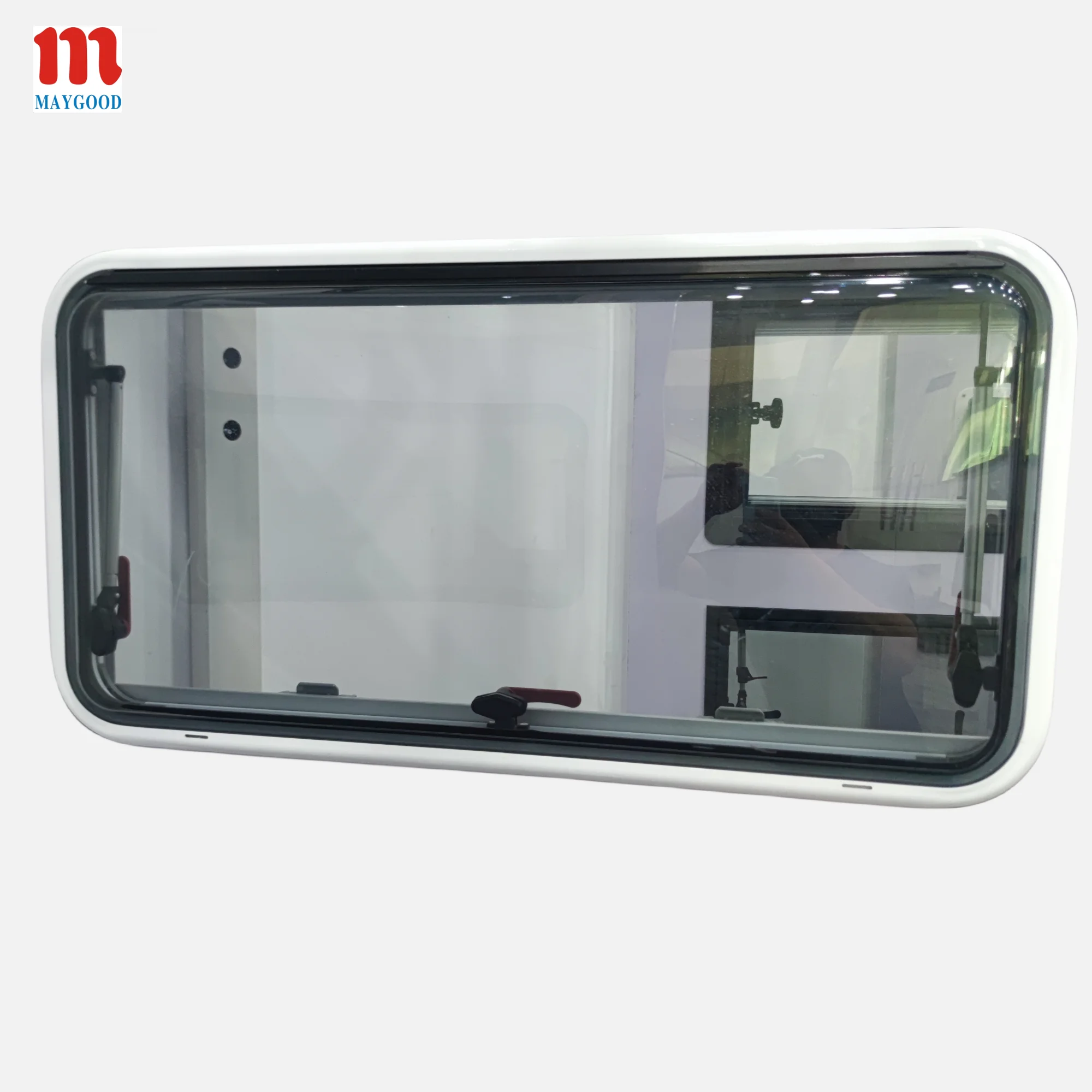 MAYGOOD 17rw acrylic glass rv hinged caravan truck camper round corner window1200x500mm