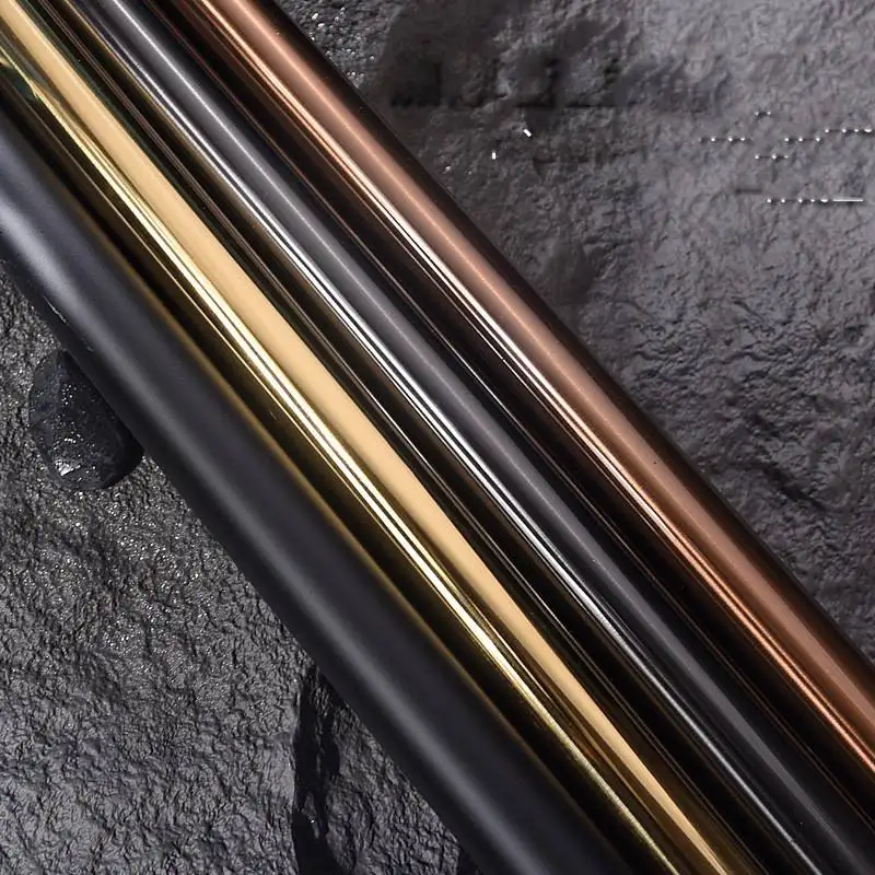 Round Tube Door Pull Solid Heavy-Duty Commercial Grade 304 Glass Stainless Steel Push Pull Door Handle for Main Door