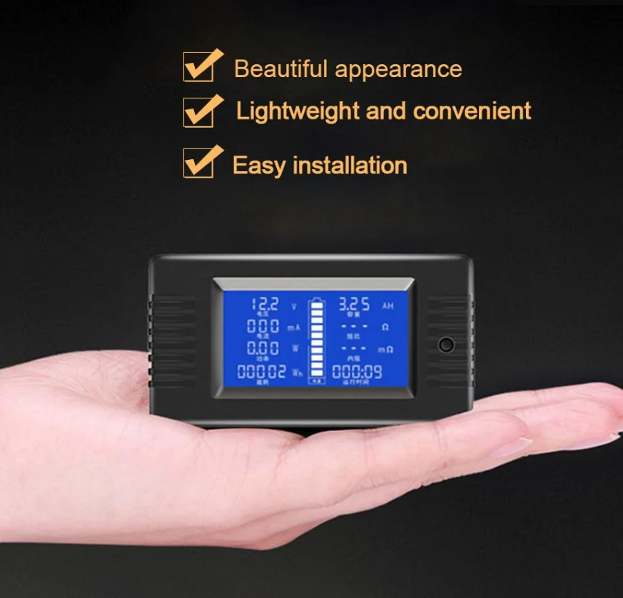 Multifunction Battery Monitor Meter Battery Test Detector DC Voltage Current Power Internal External Resistance Residual Tool