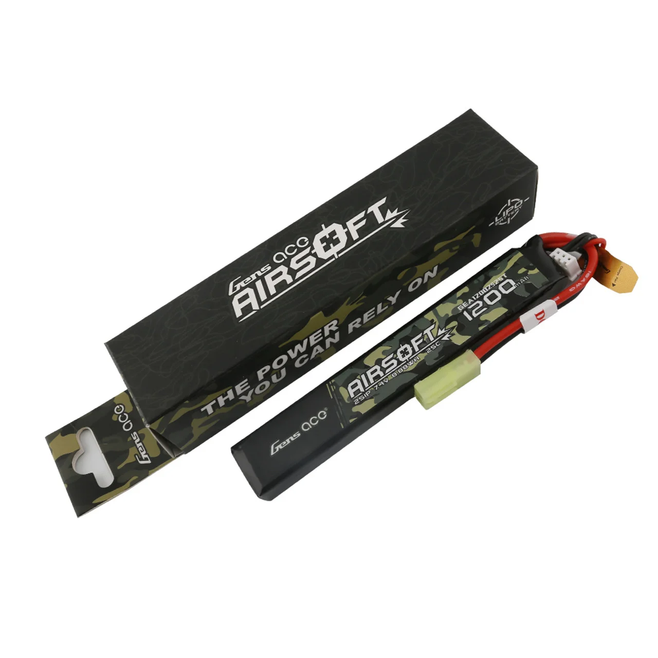 In stock 25C 1200mAh 2S 7.4V Airsoft rechargeable lipo battery for Airsoft Model