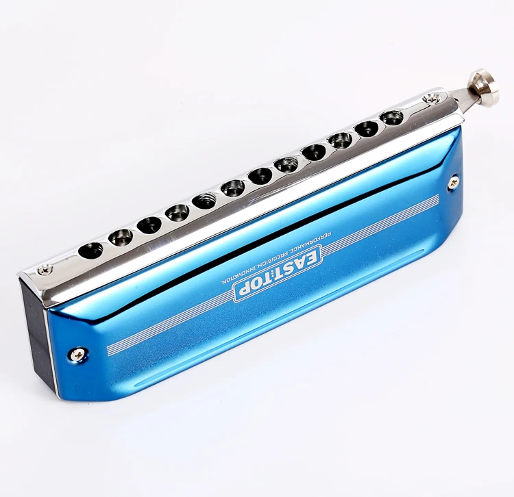 EASTTOP EAP-12 new sale 12 hole  blue color new cover and package design key of C chromatic harmonica