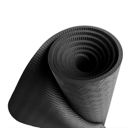 High Quality Anti-slip TPE Fitness Custom Logo Purple Eco-friendly  6mm Yoga Mat