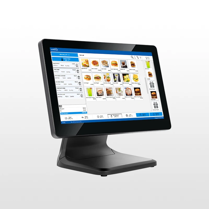 The latest 15.6 inch 10 points 1366*768  touch screen cash register all in one pos systems for sale
