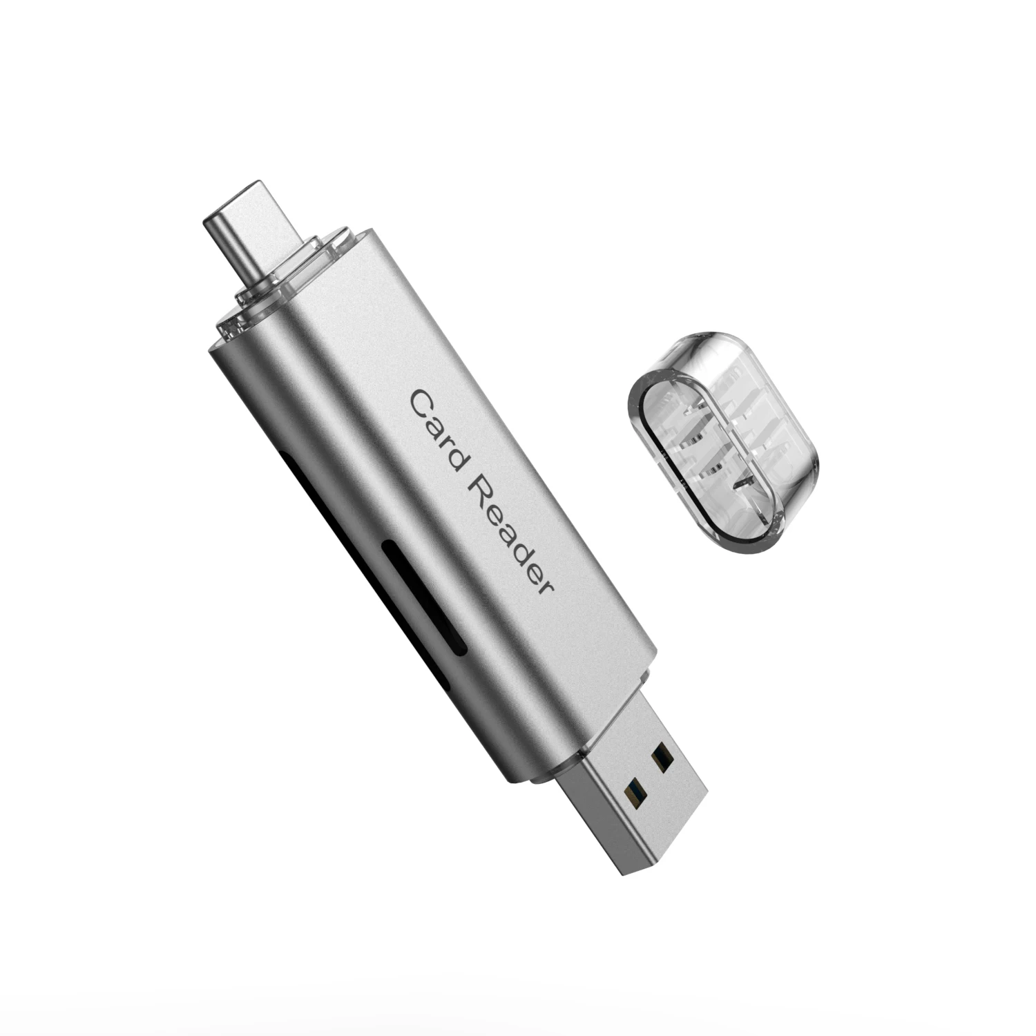 Hot selling Type-c USB 3.0 Micro SD TF SD OTG card reader writer for pc mobile phone tablet