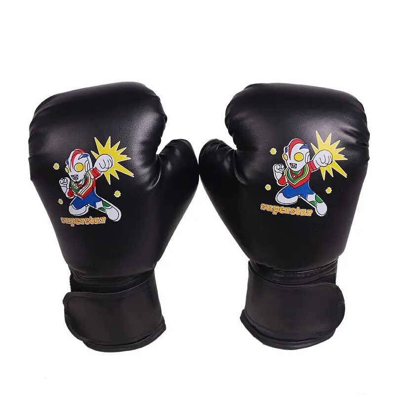 Kids boxing   6oz 8 oz high Pu material cartoon letters pattern kickboxing   for 3-13 years old boys girls