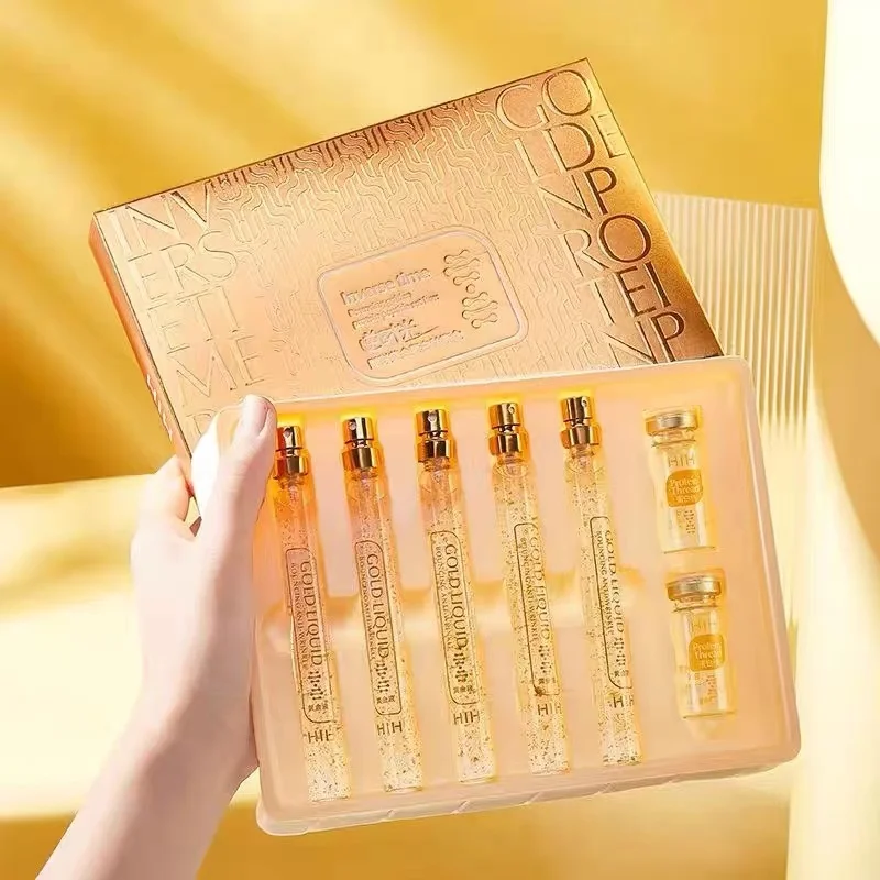 AA HIH Gold Protein Peptide Kit Collagen Soluble Protein 24k Golden Serum Set Lifting Firming Fade Fine Line Anti Aging