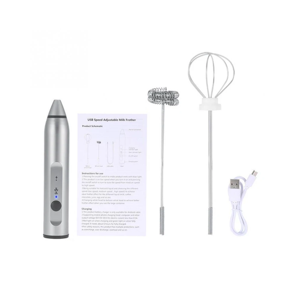 2020 High Quality USB charging handheld automatic milk frother foam maker for kitchen