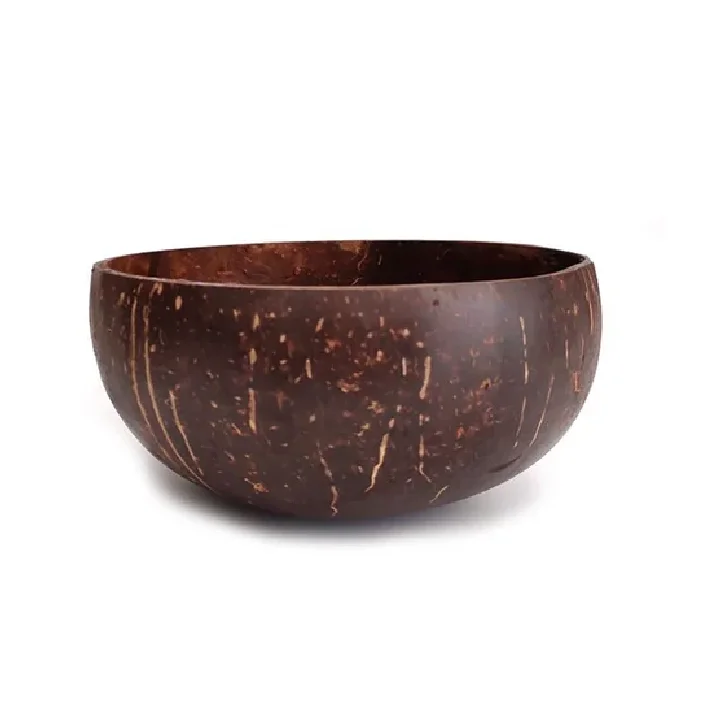 Чаша из натуральной кокосовой скорлупы ручной работы и ложка миски для мороженого