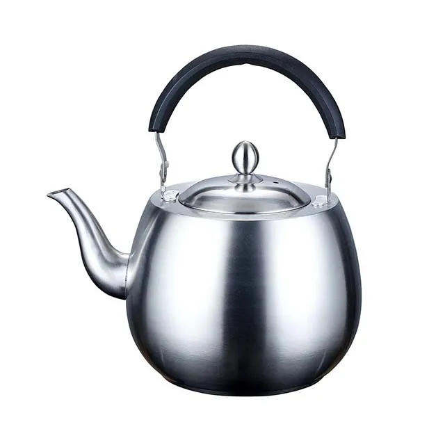 
Classical Stainless Steel Whistling Tea Kettle Metal Tea Pots 4/5L Stainless Kettle For Home Kitchen Camping 