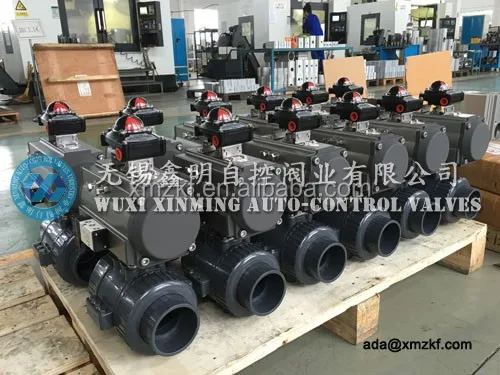 pneumatic actuator pvc ball valve made in China