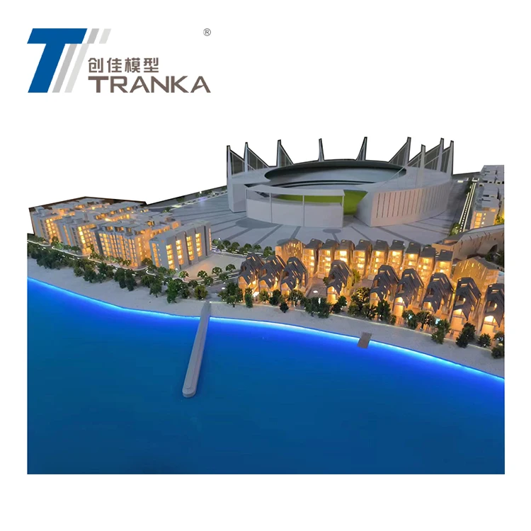 1/100 beach resort miniature design building model for export