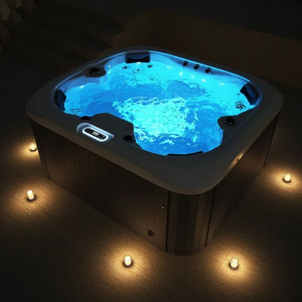 Bestway 2-Person Outdoor Garden Hot Tub Spa Modern Acrylic Massage Whirlpool with Air Blower Heater Machine for Hotels