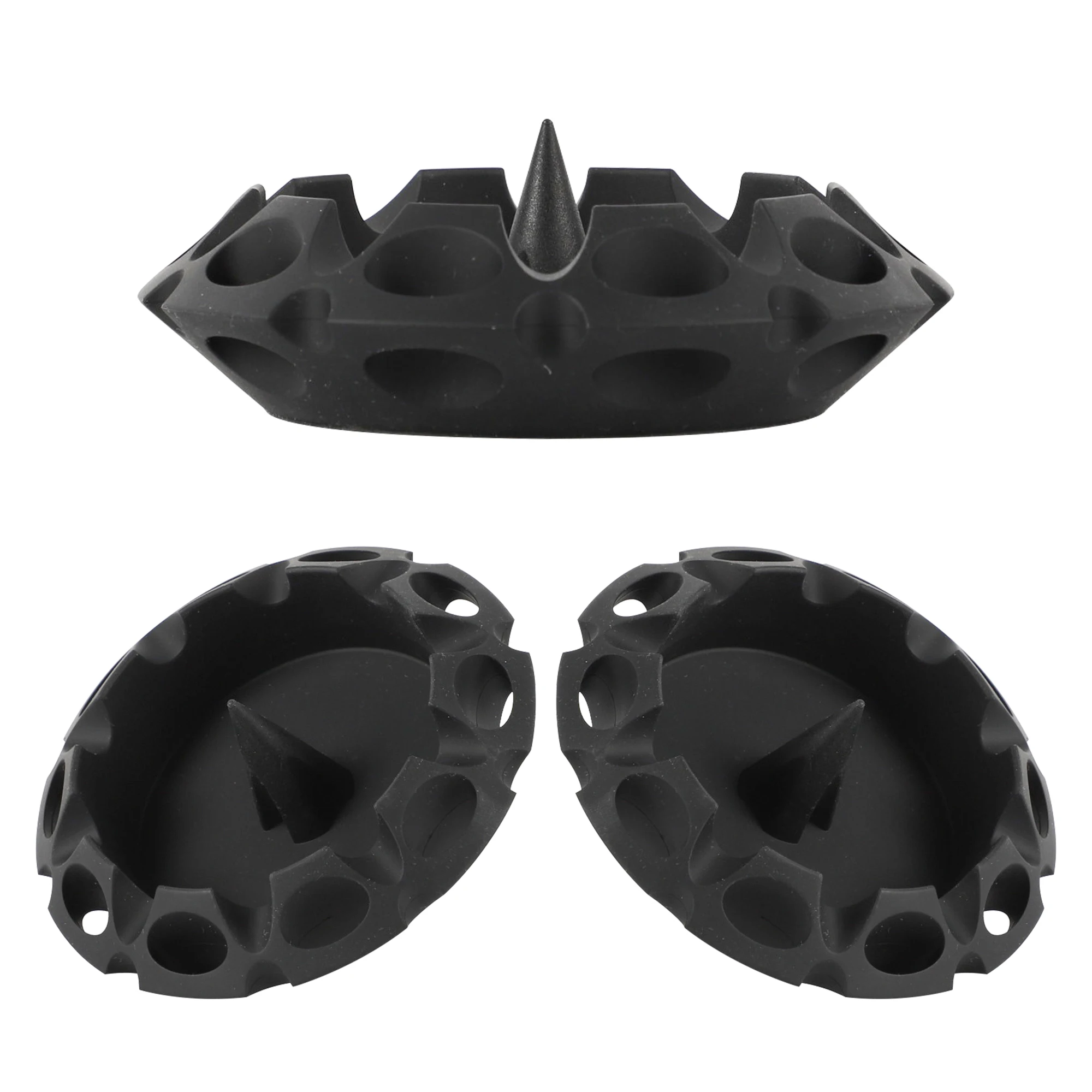 UKETA Customized round Silicone Ashtrays Durable Dishwasher-Safe Easy Cleaning Slot Holders Smoking Accessories Bowl Pipe Poker