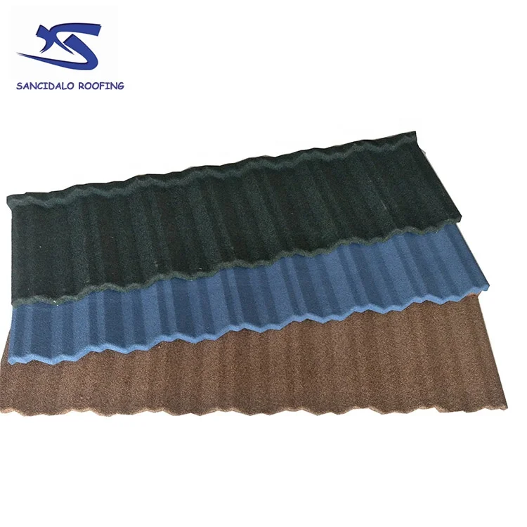 Roman stone coated metal roof tiles / stone roofing tile