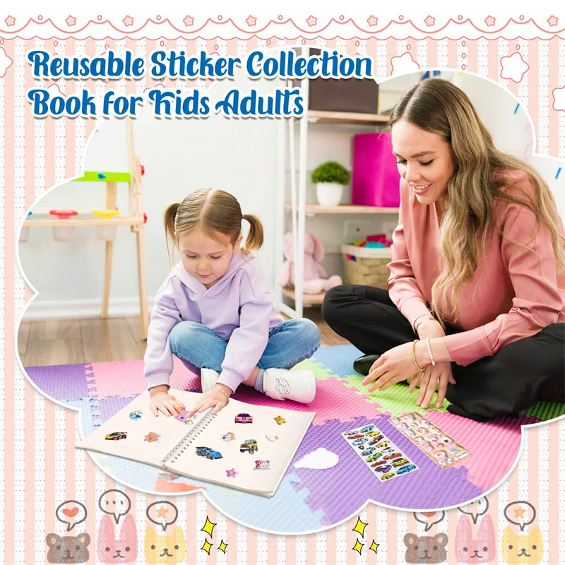 Custom Sticker Book Album Reusable Sticker Collecting book hard cover