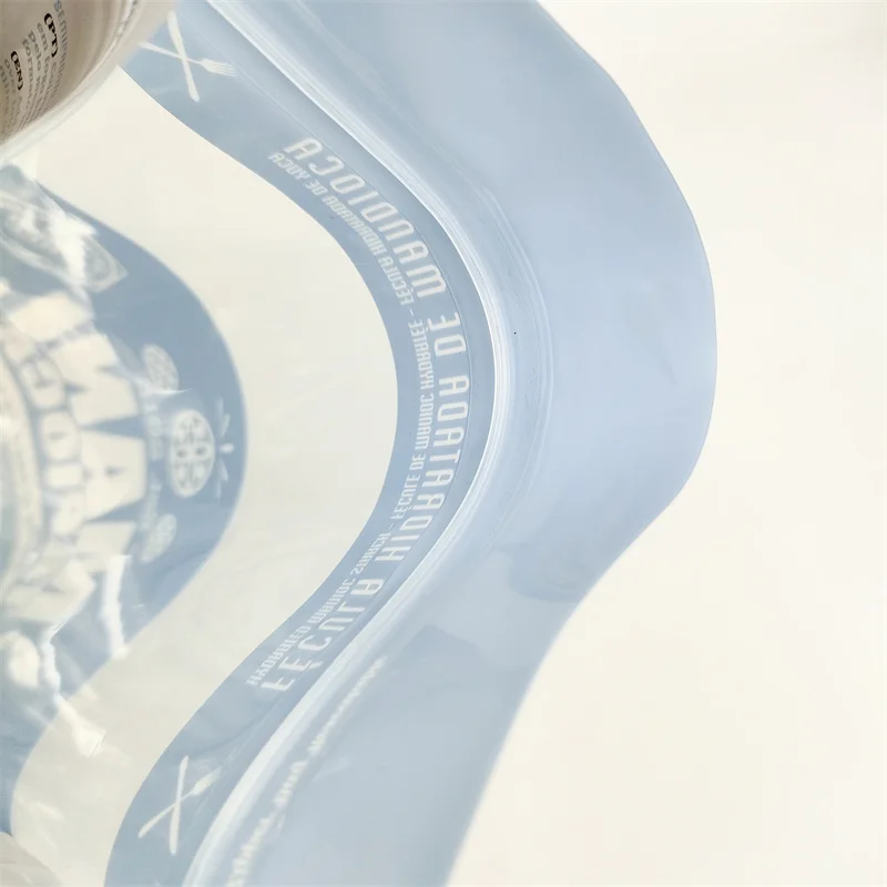 Resealable matte finished plastic one side aluminum foil mylar stand up zipper 500g tapioca powder bag with window