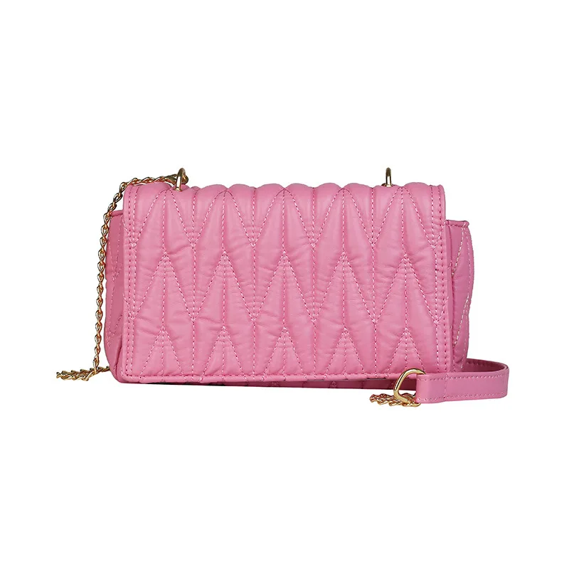 Candy-Colored Mini Square Bag 2023 New Fashion Diamond Embroidery Handbag Simple Shoulder Messenger Bag