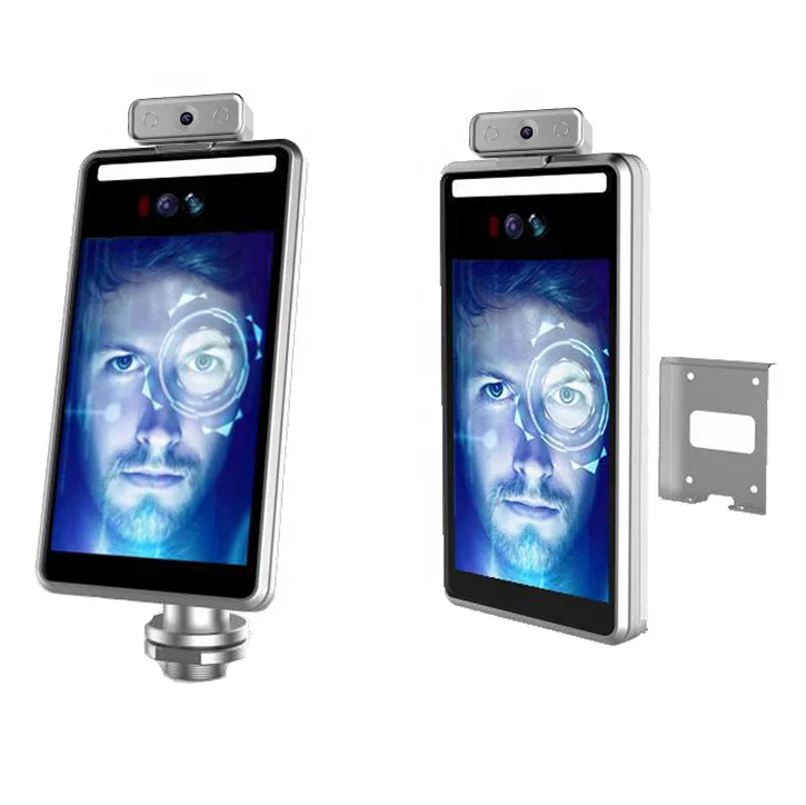 8 дюймов с функцией распознавания лиц температуры человеческого тела камера со слотом для измерения температуры