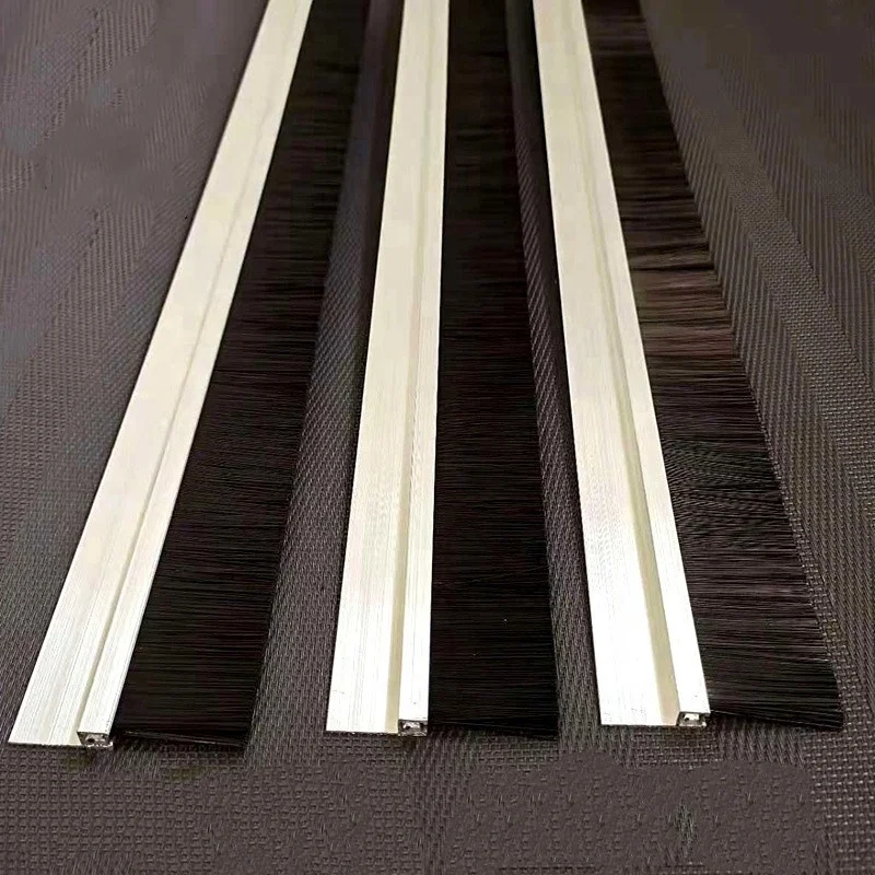 door bottom moth-proof brush seal weather strip Metal brush seal for door aluminum  door accessories weather stripping