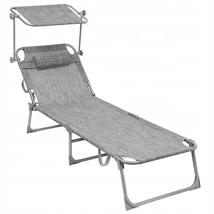 Cheap Grey Reclining Folding Garden Sunlounger Uk