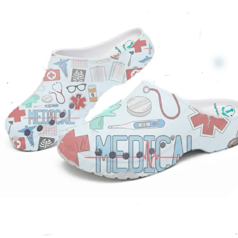 operating room slippers Non Slip guardianship room doctors and nurses protective medical hole shoes, custom printing