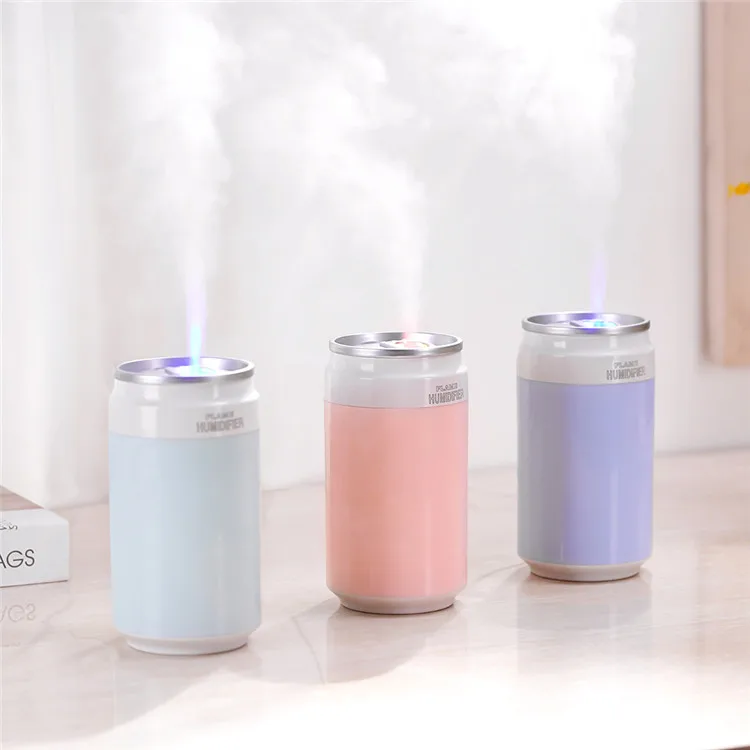 New Design 260ml Cans Mini Air Humidifier Essential Oil Aroma Diffuser Cool Mist Humidifier for  Home Car Yoga
