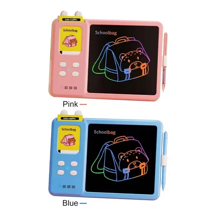Chinese Vietnamese Russian Preschool Children Toddler English Sight Words Audible Flash Card Talking Toys Card Reading Machine