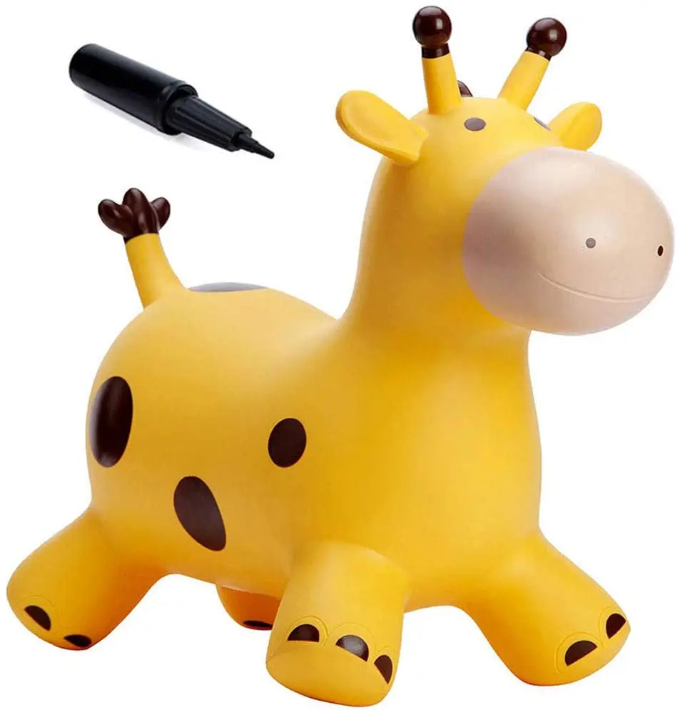 Unieast Bouncy Horse Hopper, Inflatable Rubber Jumping Giraffe, Ride-on Toys for Kids Toddlers, Boys & Girls