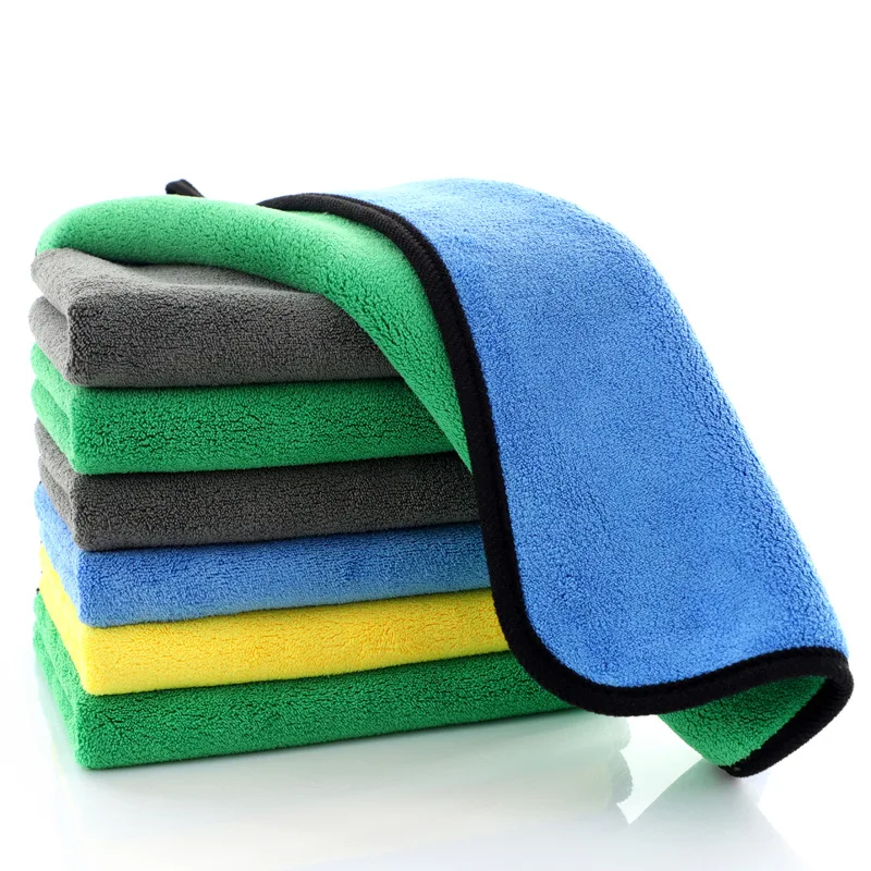Coral Fleece Car Care Detailing Cleaning Cloth Towel 500gsm Edgeless Plush Microfiber Car Wash Polishing Drying Towel