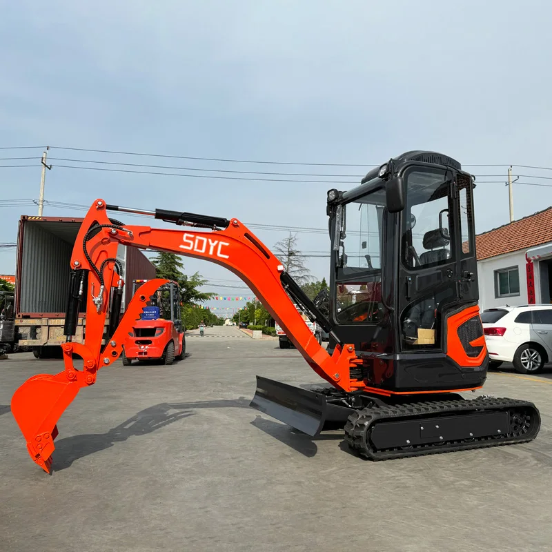 Free Shipping!!! CE EPA Farm Mini Excavator 0.8 ton 1 ton 2 .5 ton Micro bagger 3 Ton Kubota Mini Excavator With accessory