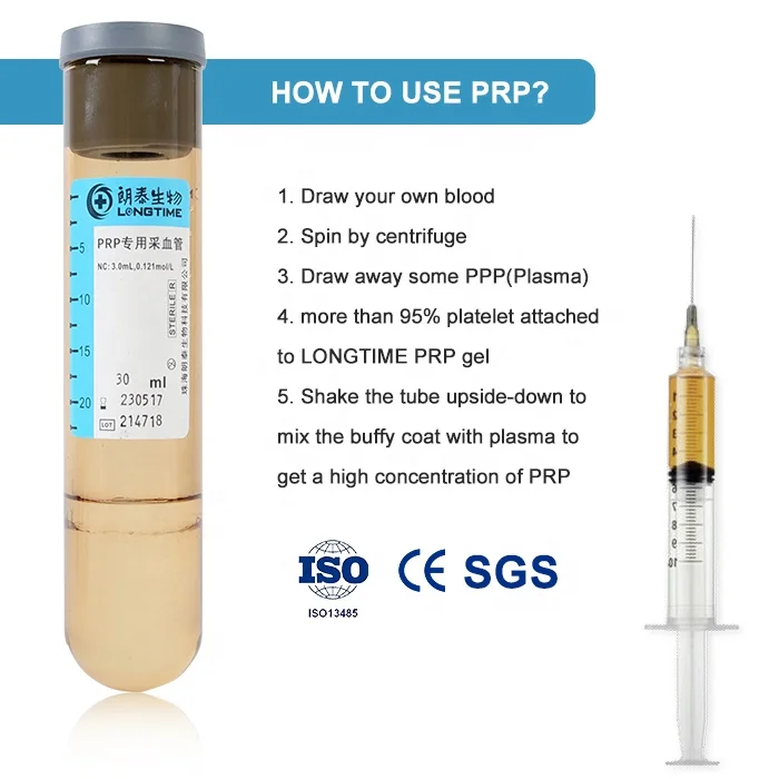 LONGTIME Blood Centrifuge Tube 30ml Separate Plasma Tube PRF CGF PRP for sales