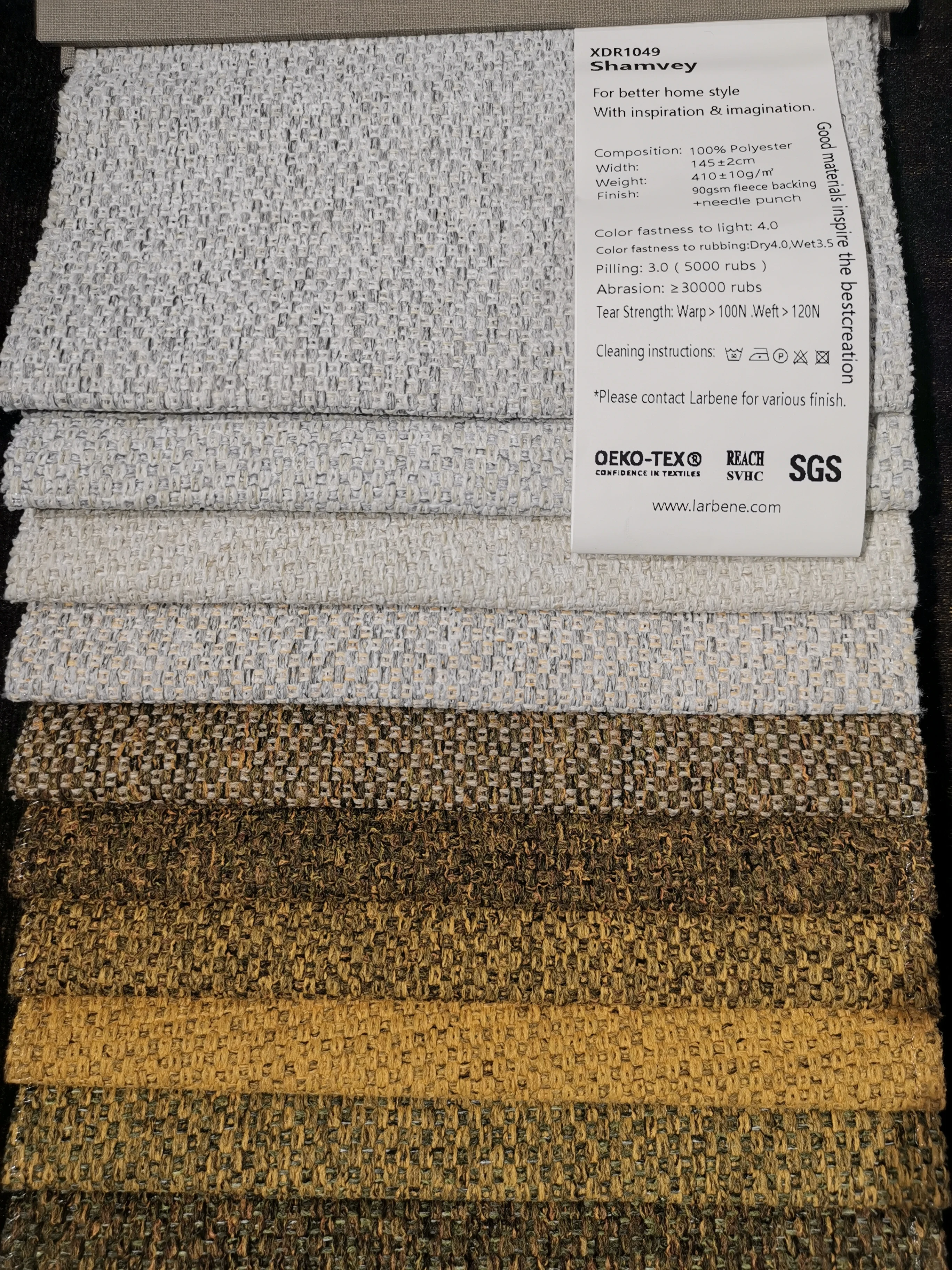 XDR1051 China latest factory direct wholesale rough sofa fabric linen 100% polyester