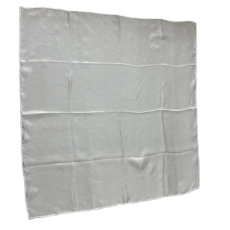 Custom Silk Pongee  Natural White Square Scarf Hand Hem Rolled for Painting