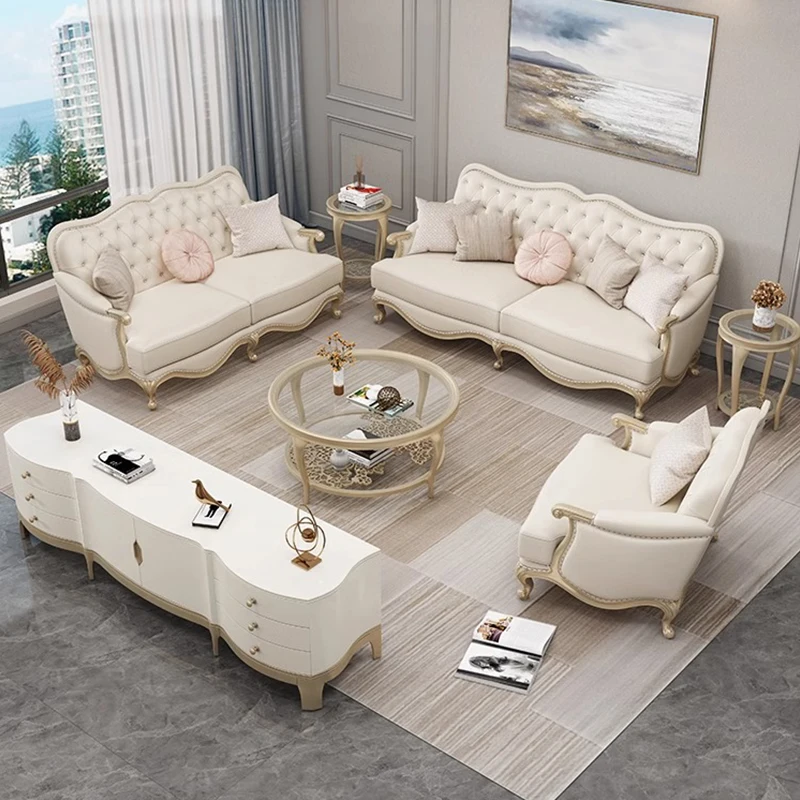 Hot Selling Europe Style Fabric Living Room Sofas Modern L Shape Sofa Set Furniture royal sofa set luxury living room furniture